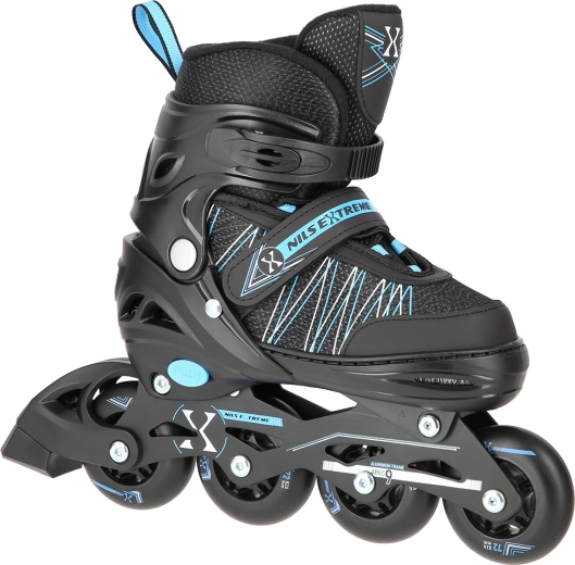 Patins à roulettes et patins à glace Nils Extreme 2-en-1, bleus – L (39-42)