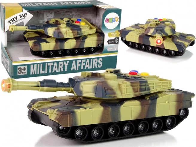 Char militaire 1:32 camouflage marron avec sons et lumières