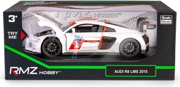 RMZ Hobby Audi R8 2015 modèle blanc 1:32