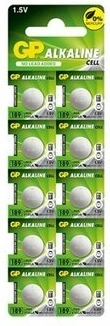 GP piles bouton alcalines LR54/AG10 1,5 V – lot de 10