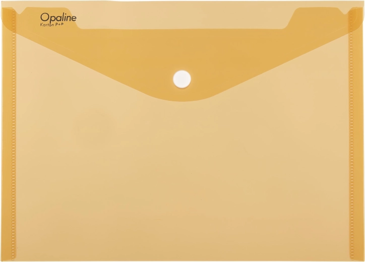 Pochette à bouton A4 Opaline orange en polypropylène 180 microns (lot de 5)