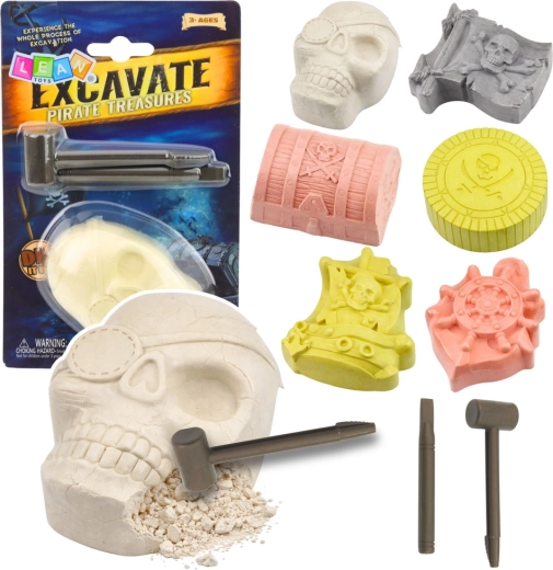 Coffret archéologique pirate – fouilles de trésors cachés pour enfants