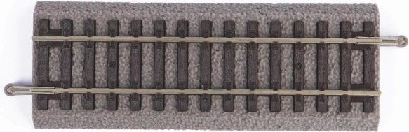 Piko rail droit G115 avec ballast, H0