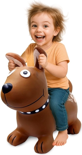 Chien sauteur HoppyDoo Dog Brown avec pompe