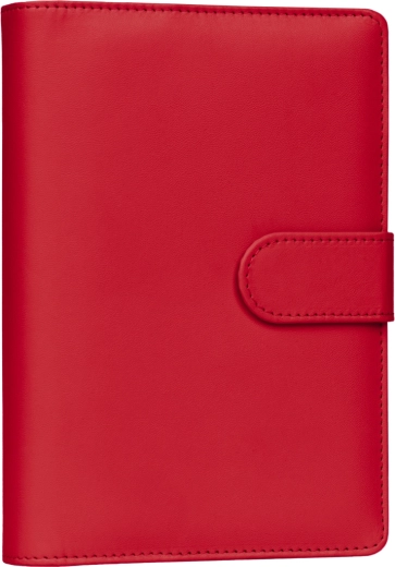 Agenda hebdomadaire à anneaux Notique 2027 avec recharge interchangeable, rouge vif, 12,5 × 19 cm