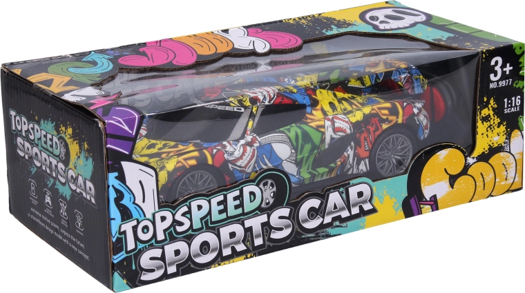 Voiture RC graffiti télécommandée 24,5 cm - 1 pièce