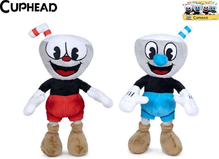 Peluches CUPHEAD et MUGMAN 25 cm