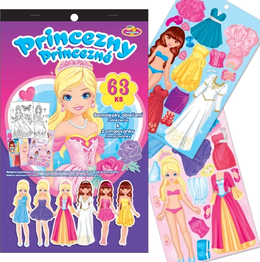 Autocollants pour habiller et coloriages Princesses