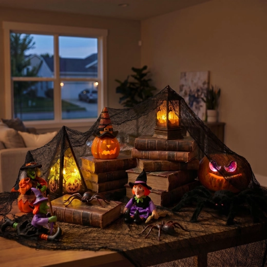 Suspension d’Halloween en textile noir