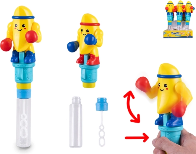 Bulle de savon banane avec bras mobiles pour enfants 3+