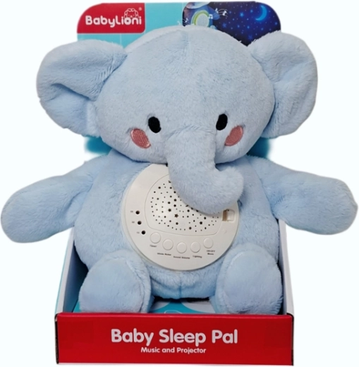 Éléphant en peluche avec projecteur à piles