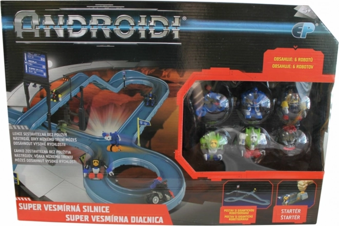 Autoroute super spatiale Android – set de jeu d’action avec robots