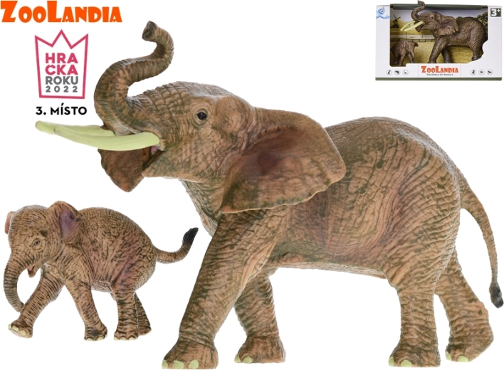 Zoolandia éléphant avec son petit figurines pour ZOO
