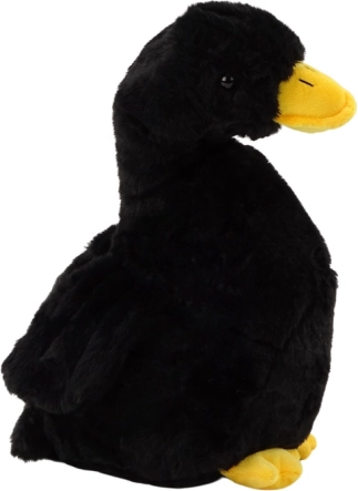 oie en peluche noire 30 cm