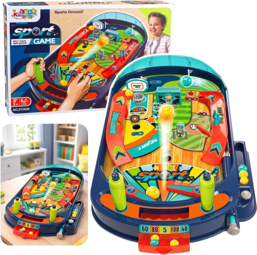 Flipper de table pour enfants avec 12 billes