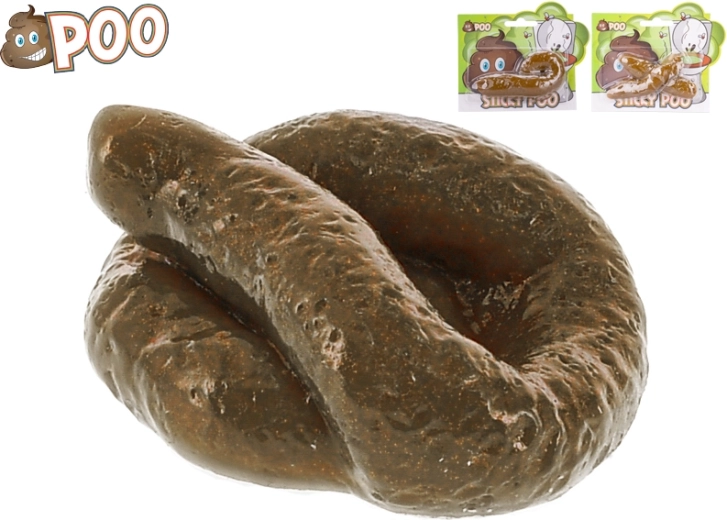 Crotte factice collante 7–10 cm – jouet réaliste pour farces