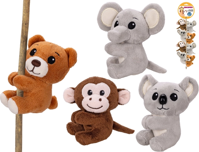 Peluche safari avec clip 8 cm
