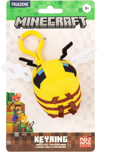 Porte-clés en peluche Minecraft abeille - 1 pièce