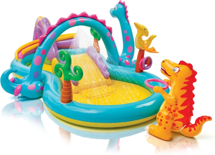 Centre de jeux aquatique gonflable Dinosaures 302 × 229 × 112 cm