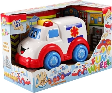 Ambulance à piles avec lumière et son 15 cm