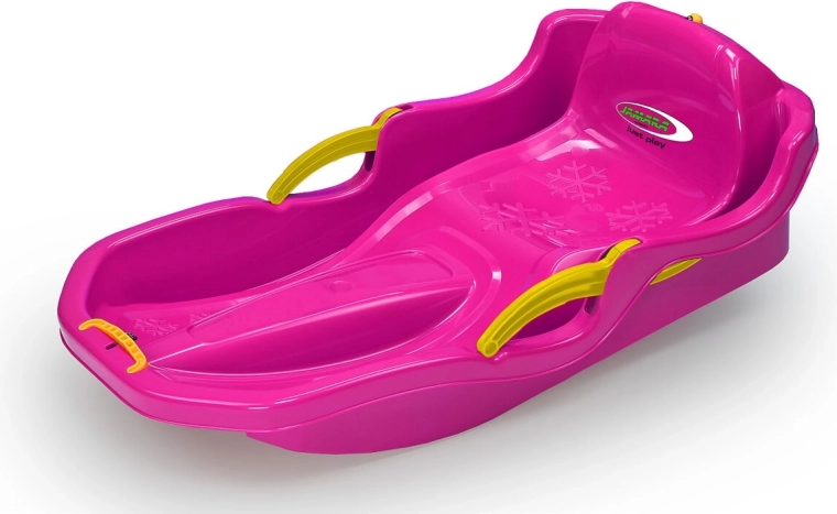 Bobs Snow Play Comfort 80 cm roses avec frein à main - 1 pièce