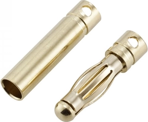 Connecteurs banane dorés 4 mm (longs) - 1 pièce