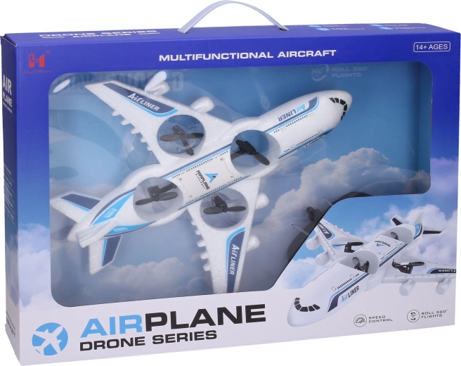 Drone RC en forme d’avion télécommandé 2,4 GHz 31 × 28 × 6 cm - 1 pièce