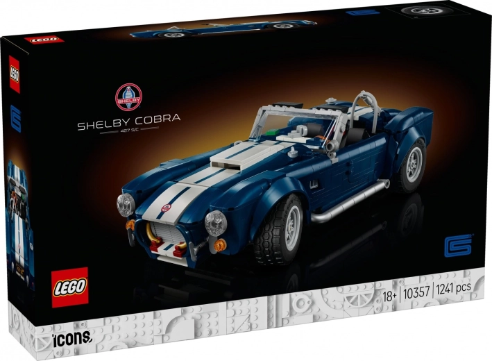 lego icons shelby cobra 427 s/c set de construction pour adultes