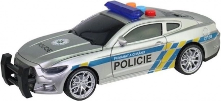 Voiture de police à friction avec lumière et son, 17 cm (tchèque)