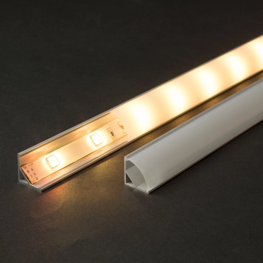 Cache opale pour profilé LED en aluminium de 1 m