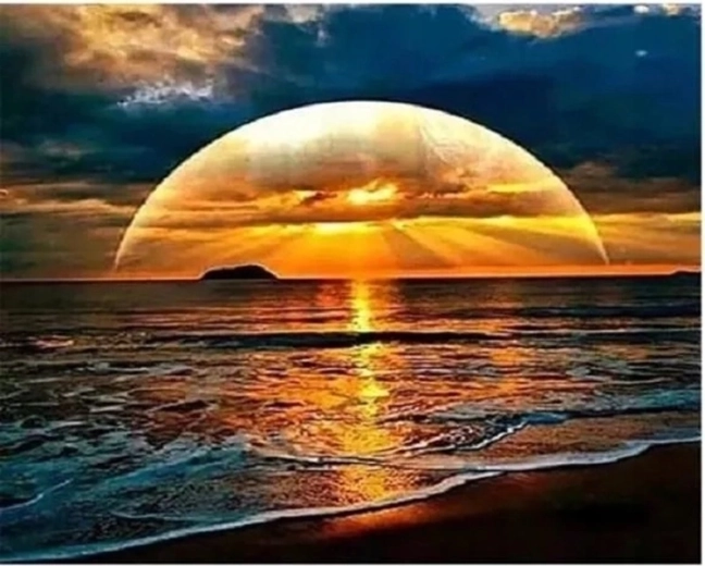 Norimpex peinture par numéros Coucher de soleil 40 × 50 cm
