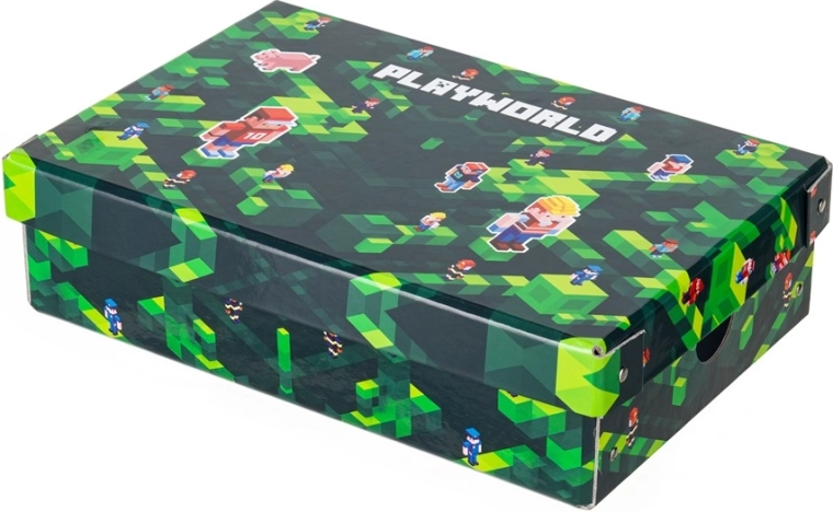 Petite boîte de rangement laminée avec couvercle PLAYWORLD