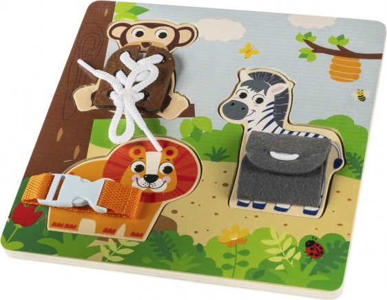 puzzle Montessori en bois safari avec animaux