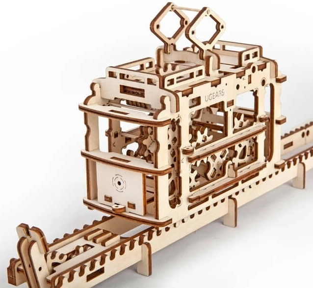 Ugears téléphérique à cabine avec voie – puzzle mécanique 3D en bois