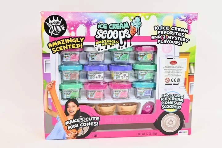 Wecool – lot de pâte à modeler parfumée « glace » avec cornets et cuillère à glace