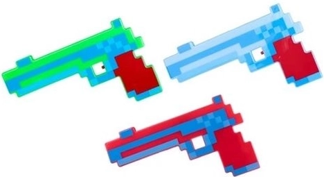 Pistolet enfant pixelisé avec lumière et son