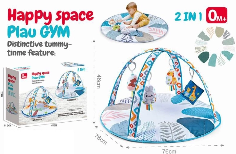 Tapis d’éveil éducatif 2‑en‑1 pour bébés