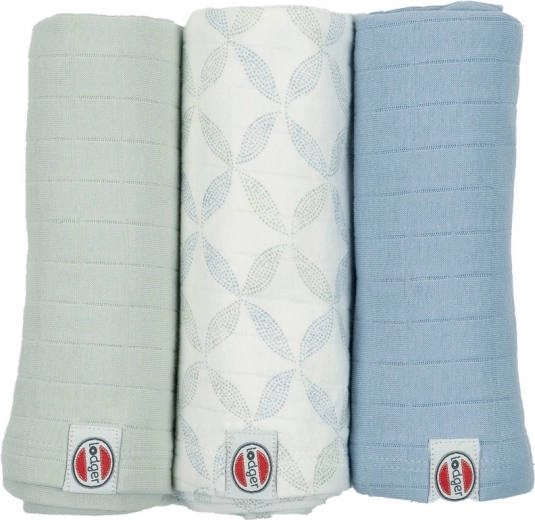 Lodger swaddler Solid matcha peppermint - lot de 3 pièces (70 × 70 cm)