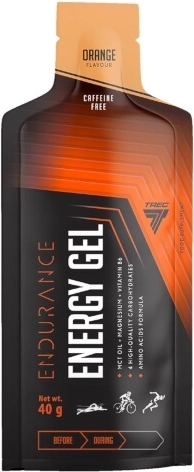 Trec Endurance gel énergétique sans caféine orange 40 g
