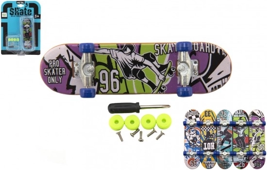 Skateboard à doigts avec accessoires