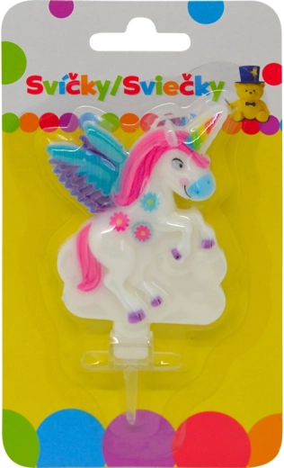 Bougie d’anniversaire licorne avec support