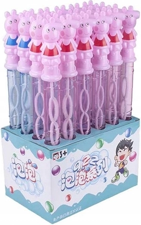 Bulles pour enfants motif cochon – 24 pièces en présentoir