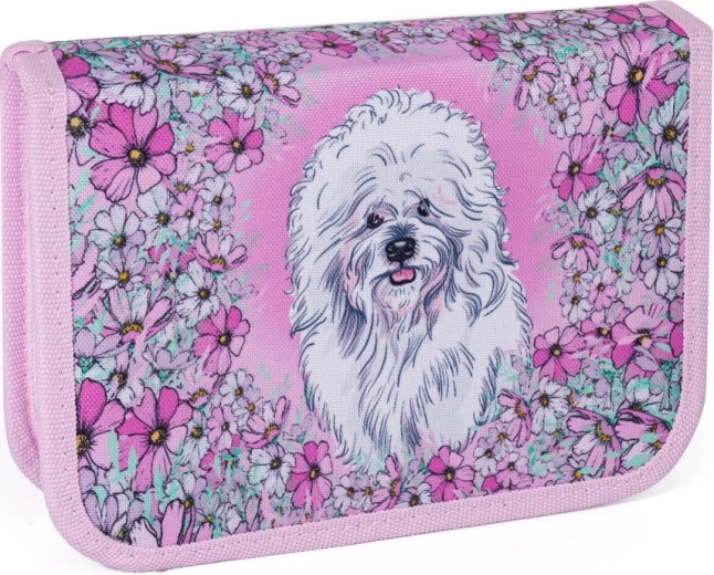 Bagmaster lumi trousse scolaire à deux rabats avec petit chien