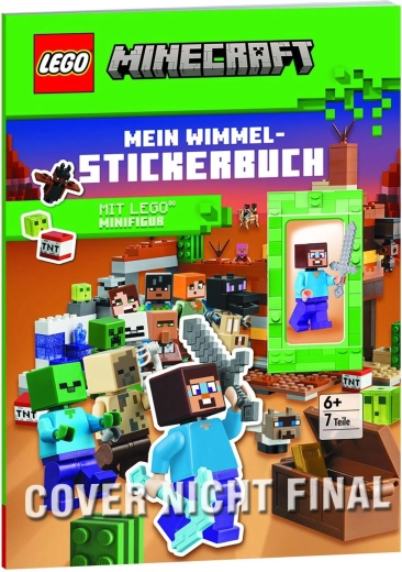 LEGO Minecraft – livre d’autocollants « cherche et trouve » avec minifigurine Steve - 1 pièce