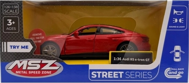 Modèle Audi RS e-tron GT avec effets lumineux et sonores, rouge