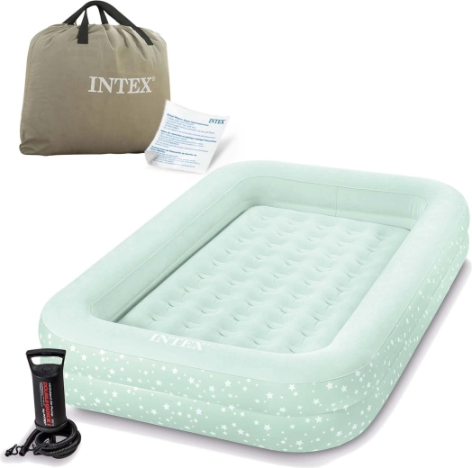 Lit d’appoint gonflable pour enfants INTEX 168 × 107 × 25 cm avec pompe