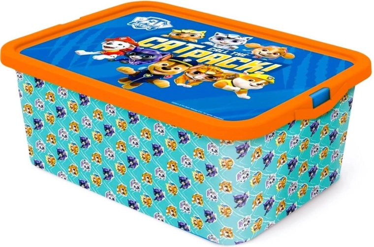 Boîte de rangement avec couvercle à clips Pat’ Patrouille