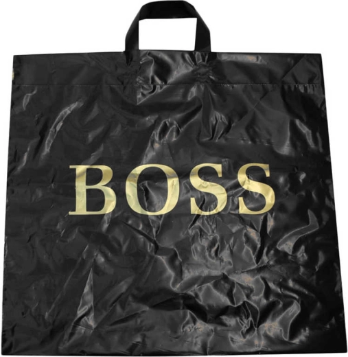 Sac de courses en plastique BOSS noir 50 × 50 cm