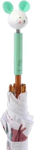 Parapluie pour enfant Vilac avec motifs de forêt et poignée souris (Sarah Betz)