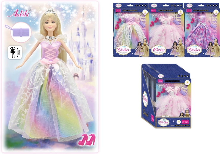 Robe de princesse classique pour poupées 30 cm SPARKYS (plusieurs variantes)